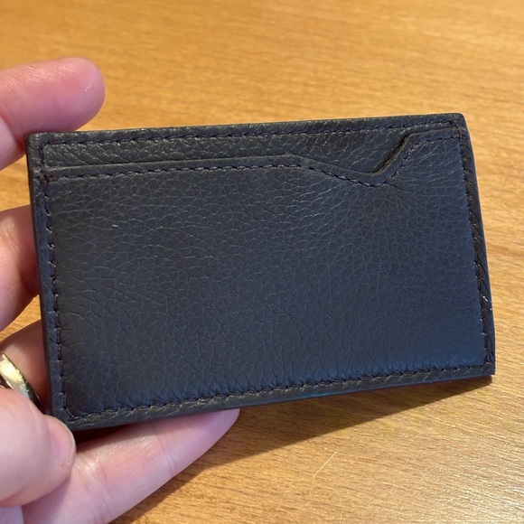 Sofia Fima Chocolate Brown Leather Card Case - Double Sided - Brand New - Picture 4 of 8